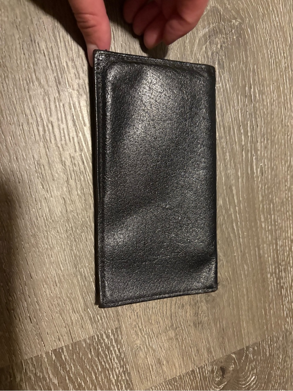 MEC Black Leather Bifold Wallet with Gold Foil Logo